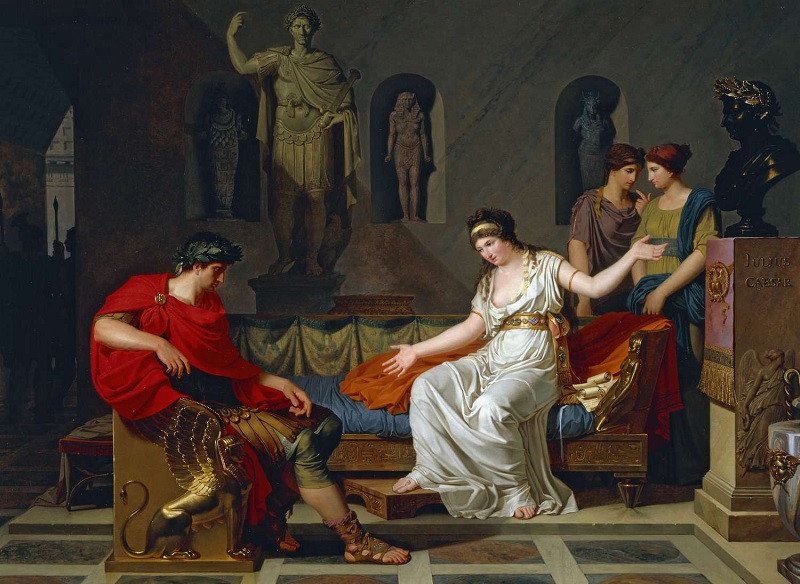 Cleopatra and Julius Caesar