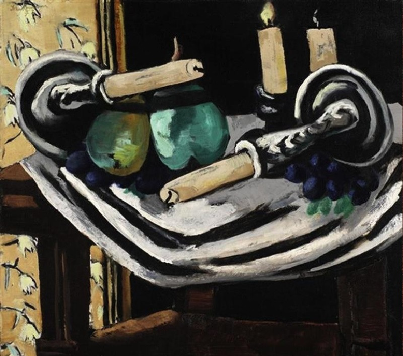 Still Life with Overturned Candle by Max Beckmann