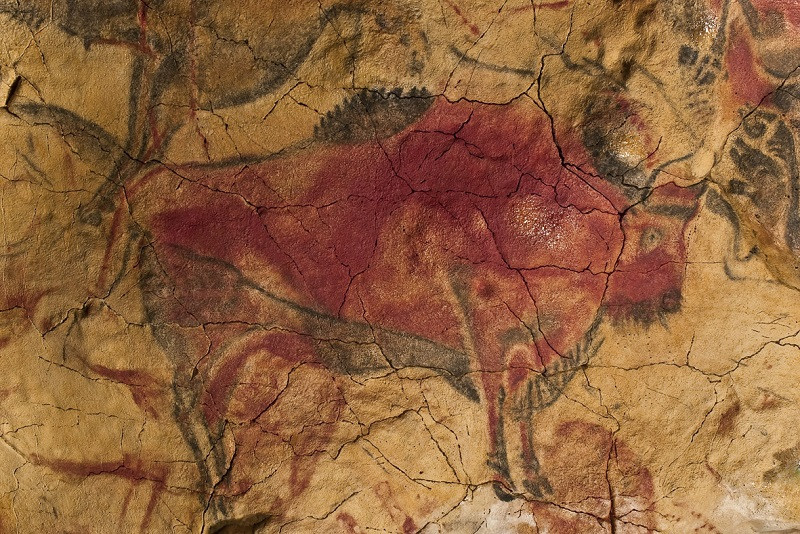 Bison cave painting