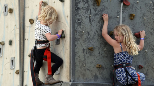 Children climbing.