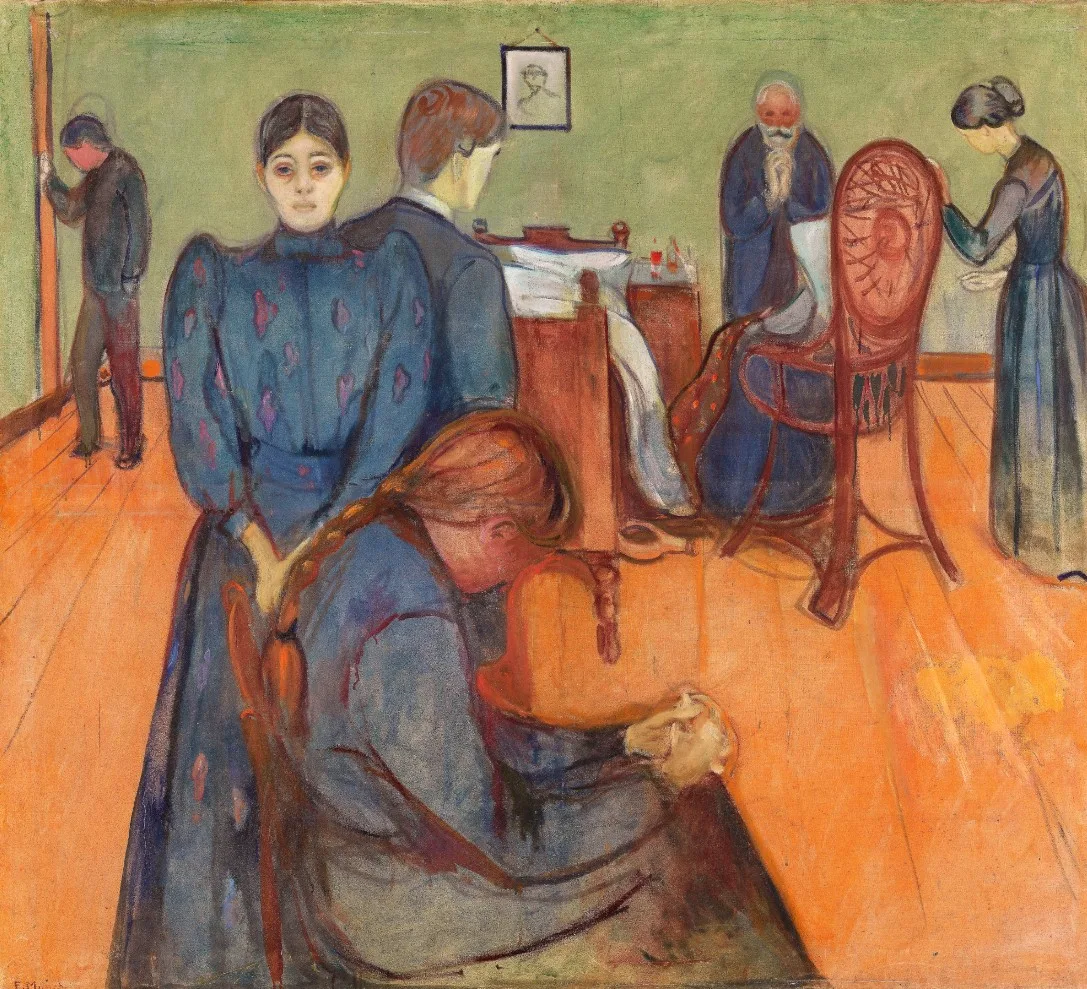 Death in the Sickroom (1893) by Edvard Munch