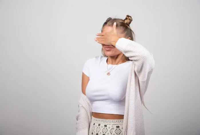 Feeling embarrassed or ashamed when undressed
