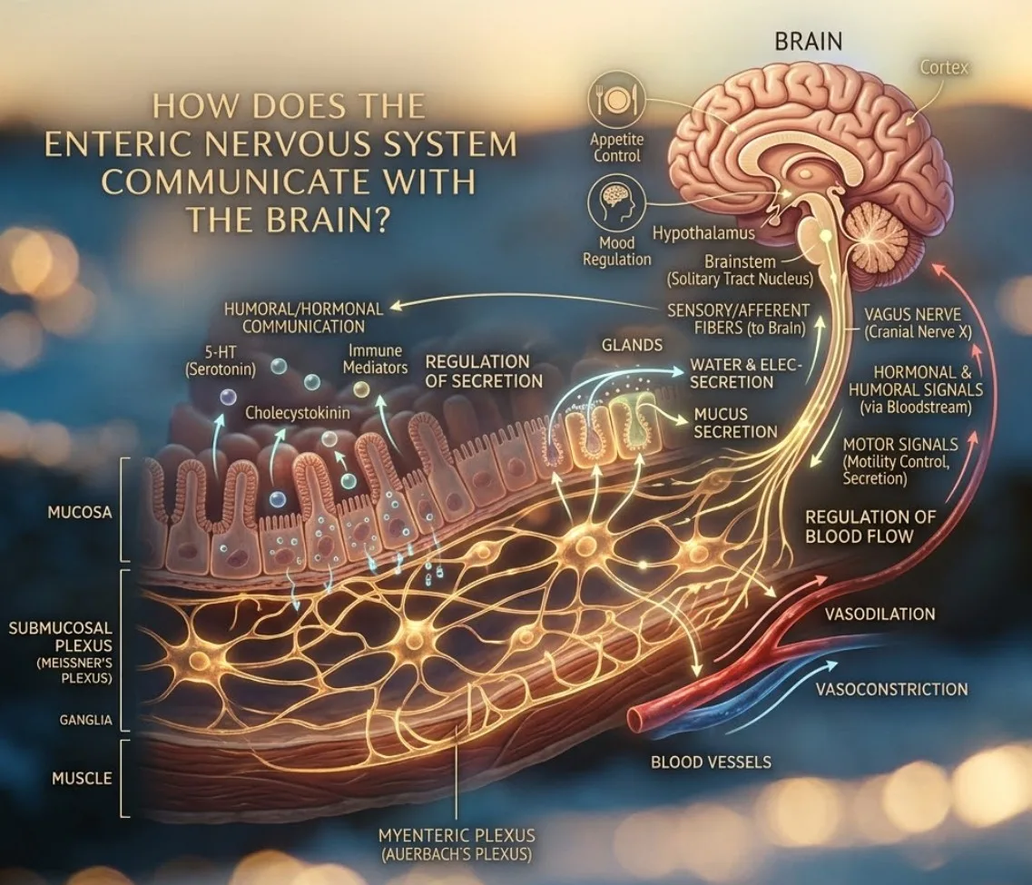 How Does the Enteric Nervous System Communicate With the Brain?