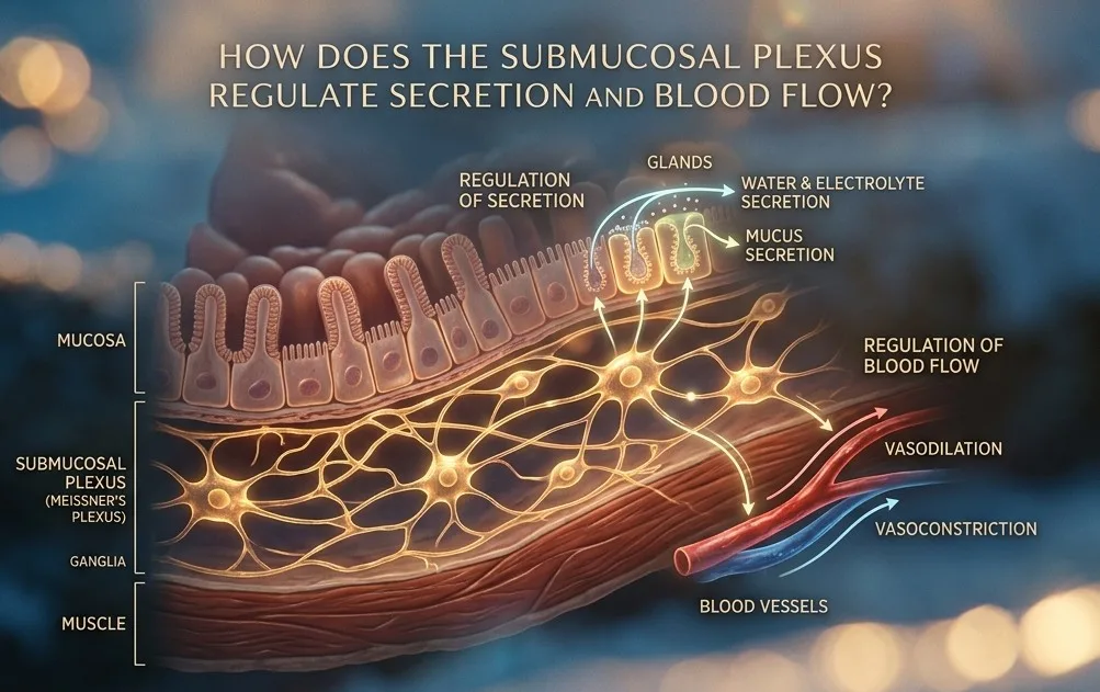 How Does the Submucosal Plexus Regulate Secretion and Blood Flow?