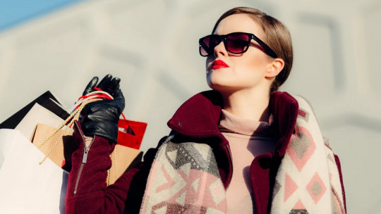 Woman going shopping.