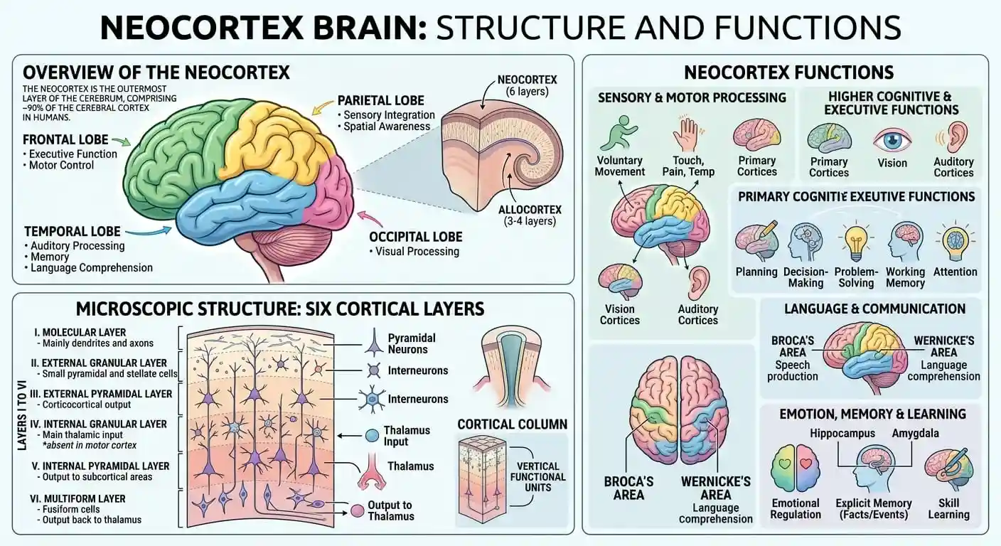Neocortex Brain: Structure and Functions