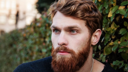 Redhead young man with beard.