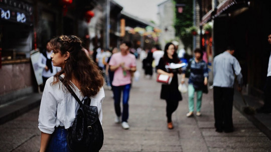 People on the street.