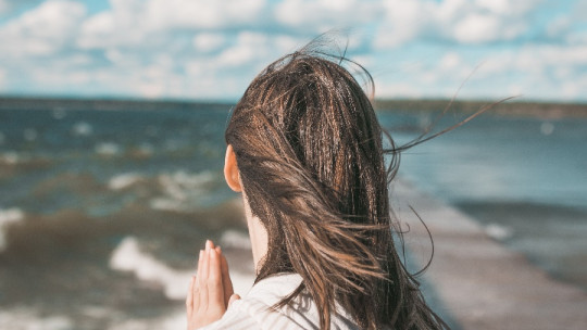 Woman and wind