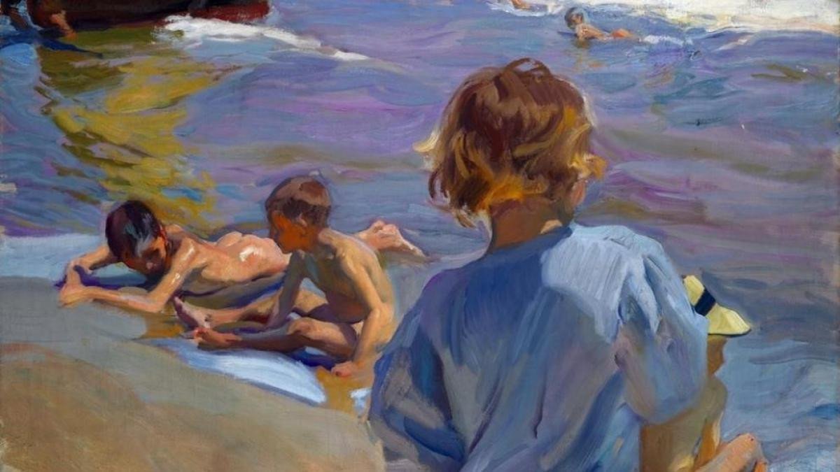 Children on the beach, by Joaquín Sorolla