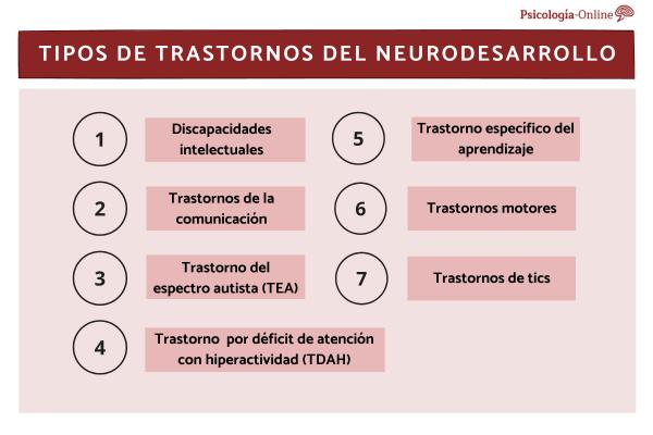 Types of neurodevelopmental disorders