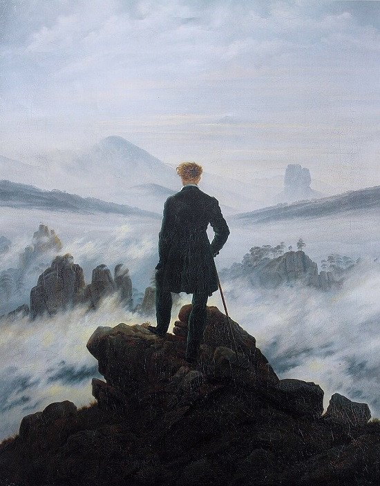 The walker above the sea of ​​clouds